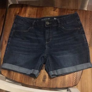 These are jean shorts made by So.
